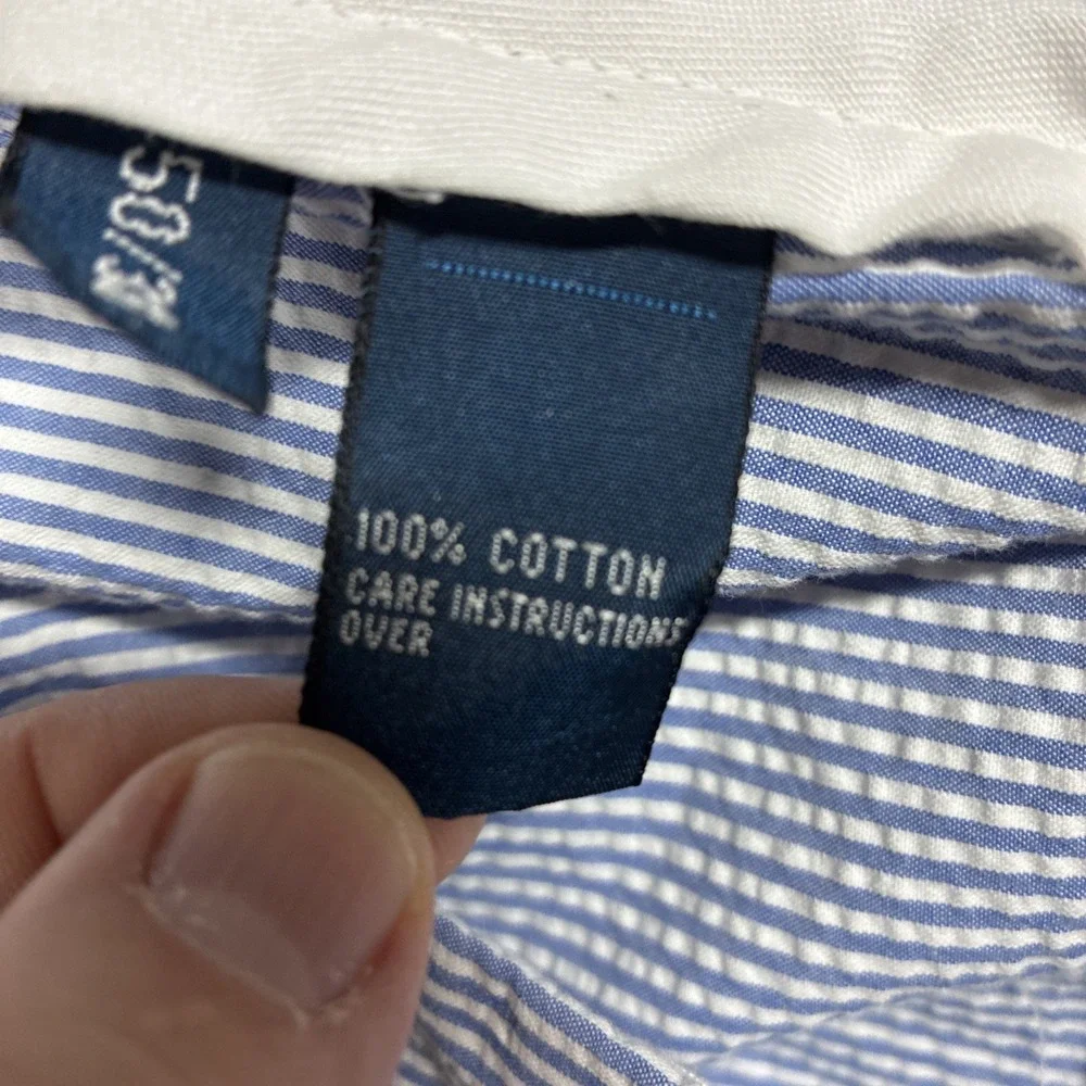 Vintage Polo Ralph Lauren Seersucker Pants Hemmed 50x24 Mens Nautical Coastal
